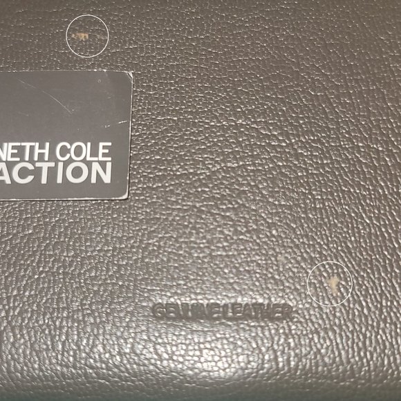 Kenneth Cole Reaction Genuine Leather Wallet - BROWN - Zippered - Picture 6 of 7